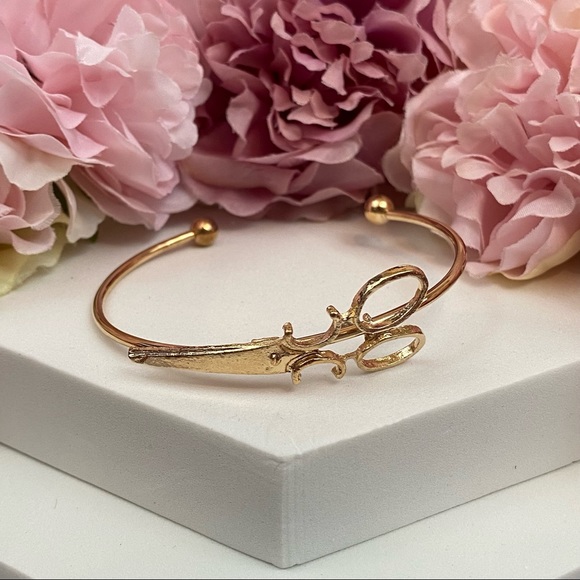 Decorative Scissor Bracelet Bangle Cuff - Picture 6 of 16
